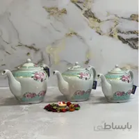 قوری شکس مدل مجیدگلدار 12 کاپ کد1101 سبز