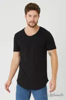 Tarz Cool تی شرت یقه کثیف مشکی مردانه گشاد