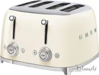 توستر دو قلو اسمگ ایتالیا Smeg Toaster TSF03CREU, 4 kurze Schlitze