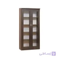 کتابخانه قابدار شیشه ای دو درب کد d162