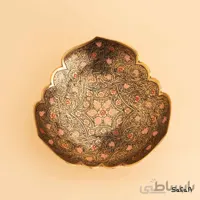 شیرینی خوری برنجی میناکاری مدل لرد سایز 2
