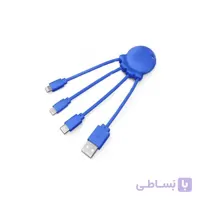 کابل تبدیل USB به Micro-USB /USB-C /Lightning زوپر مدل اختاپوسی