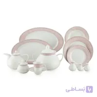 سرویس چینی 108 پارچه 12 نفره ورونا صورتی
