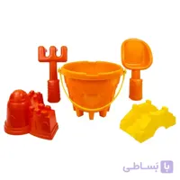 سطل شن بازی با بیل و شن‌کش و قالب