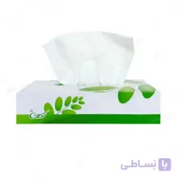 دستمال کاغذی جعبه ای ۱۰۰ برگ دو لایه تکلان پاک ا 100-sheet box paper napkin with two layers of clean wax