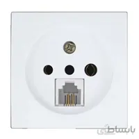 صفحه پریز تلفن دو منظوره پارت الکتریک مدل اذین سفید ا Plate Dual purpose telephone socket Part Electric White Azin model