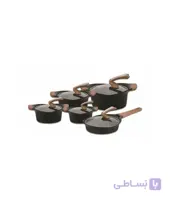 سرویس قابلمه سرامیکی 18 پارچه دلمونتی ایتالیا DL1160 ا DeLmonti DL1160 Die-Cast Ceramic Coating Cookware set