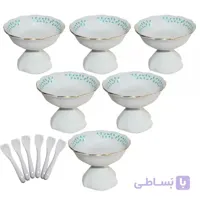 بستنی خوری مدل بهاران بسته 6 عددی