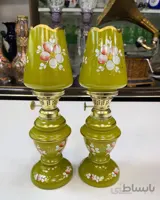 یک جفت چراغ موشی سبز آنتیک