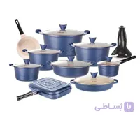 سرویس قابلمه گرانیتی ۳۰ پارچه کاندید مدل اوشن سرمه ای