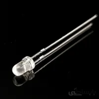 ال ای دی 3mm ابی شیشه ای پایه بلند