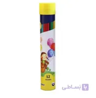 مداد رنگی 12 تایی لوله ای پارس