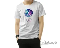تیشرت سفید طرح اکسو Exo