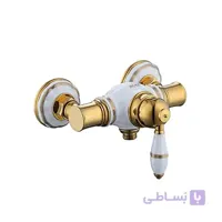 شیر مخلوط توالت موست مدل ریالتو طلا تیتانیوم سفید