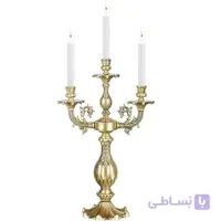 شمعدان برنزی سه شعله چشمه نور کد S3584/3T-A آنتیک