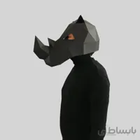 ماسک صورت اوریگامی کرگدن
