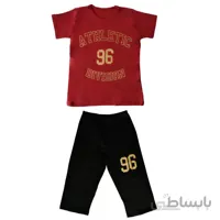 ست تی شرت و شلوارک پسرانه مدل 6977