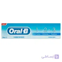 خميردندان اورآل بی مدل Fresh Mint 1-2-3 با حجم 100 میلی (Oral-B)