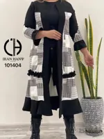 پالتو زنانه مخمل کبریتی دامن چین دار ایران هانی ۱۰۱۴۰۴