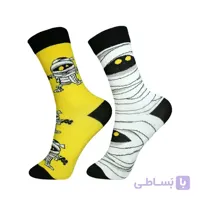 جوراب زنانه ساق بلند پاتوک پاتوک طرح مومیایی تا ب تا کد R215232