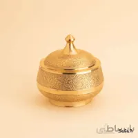 قندان برنجی طلایی طرح طاووس مدل کارل سایز 1