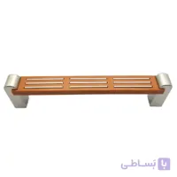 دستگیره کابینت دو پیچ پلاستیکی بهسازان مدل A33 طرح ساتن چوب