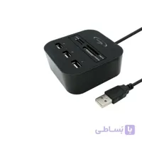 هاب 3 پورت USB 2.0 ونوس مدل PV-HR196 ا Venous PV-H196 3-Port USB Hub