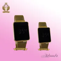 ساعت ال ای دی ست زنانه و مردانه led109 (بند مگنتی) طلایی