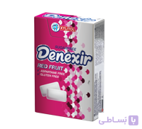 آدامس دن اکسیر میوه های قرمز بسته بندی جعبه ای (فلیپ تاپ)-باکس 20 تایی
