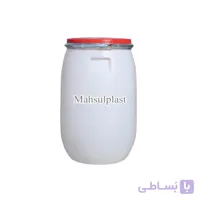 بشکه 60 لیتری سفید با تسمه فلزی
