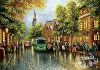 نخ و نقشه تابلوفرش طرح خیابان نیویورک کد 92296