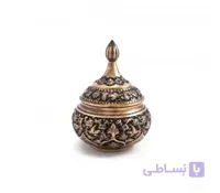 قندان مسی قلمزنی شده 15 سانتی