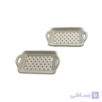 ظرف سرو مایا هوم طرح مستطیل بسته دو عددی کد 009