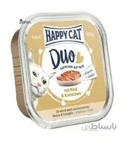 کنسرو گوشت گوساله و خرگوش هپی کت (۱۰۰ گرم) ا Happy Cat Duo Rind & Kaninchen 100g
