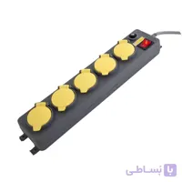 5 راهی فیوزدار و دربدار پارت الکتریک (با کابل 5متری) ا Part Electric 5 way Socket Outlets with door & fuse