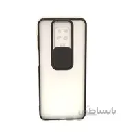 قاب پشت مات شیائومی Note 9 pro محافظ لنزدار کشویی مشکی