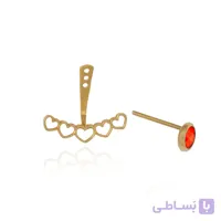 گوشواره طلا زنانه طرح قلب کد CE333