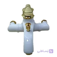 شیر حمام بامبو سفید طلایی