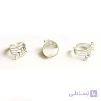 رکاب انگشتر نقره ای مدل rb1005 بسته دو عددی