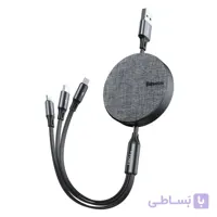 کابل شارژ سه سر بیسوس Baseus Fabric 3in1 Flexible Cable 1.2m CAMLT-BYG1