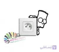 Bart Simpson Wallstickersاستیکر کلید و پریز بارت سیمپسون کد h2455