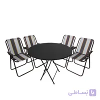 میز و صندلی تاشو سفری میزیمو مدل خاطره کد 4944 مجموعه 5 عددی
