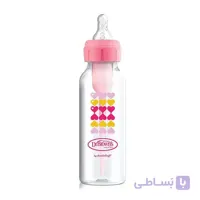 شیشه شیر طلقی 2منظوره 250 میل آپشن پلاسDrbrowns قلب صورتی