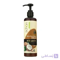 کرم پمپی نرم و مرطوب کننده شون حاوی نارگیل و آرگان 300 میل ا Schon Cream Soft Moisturizing Coconut And Argan 300ml کد 388556