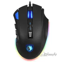 ماوس مخصوص بازی Sades مدل Axe S12 ا ماوس مخصوص بازی Sades مدل Axe S12 با خطوط درخشان و لوگوی نورافشانی RGB .
