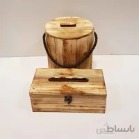 ست سطل و جادستمال 300 برگ رنگ روشن