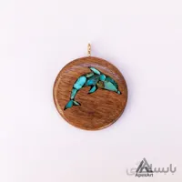 گردنبند فیروزه کوب طرح دولفین