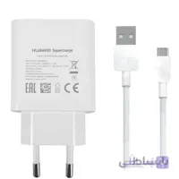 شارژر دیواری سوپرشارژ اصلی همراه با کابل 1 متری هواوی گوشی Huawei Honor 8C ا Huawei Honor 8C super charge adapter with cable Huawei Honor 8C