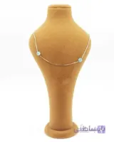 گردنبند نقره طرح آکومارین