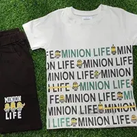 تیشرت و شلوارک بچگانه پسرانه مدل MINION LIFE کد 005